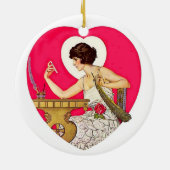 Das Herz von C. Coles Phillips Keramik Ornament (Hinten)