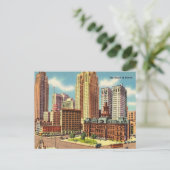 Das Herz von Detroit Postkarte (Stehend Vorderseite)
