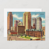 Das Herz von Detroit Postkarte (Vorne/Hinten)