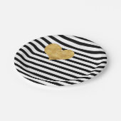 Das Herz von Gold im französischen Stil   Pappteller (Schrägansicht)