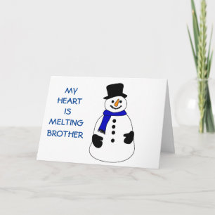 DAS HERZ VON SNOWPERSON IST MELTING-OHNE BRUDER FEIERTAGSKARTE