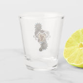 Das Herz von Steampunk Schnapsglas (Rückseite)