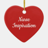Das Herz-Weihnachtsgeschenk der Krankenschwester Keramik Ornament (Vorne)