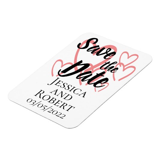 Das Herzdesign speichert den Datums-Magneten Magnet (Linke Seite)