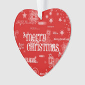 Das herzförmige Weihnachtsschmuck Ornament (Vorderseite)