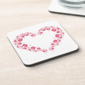 Das Herzsymbol harter Kunststoff-Untersetzer Getränkeuntersetzer (Linke Seite)