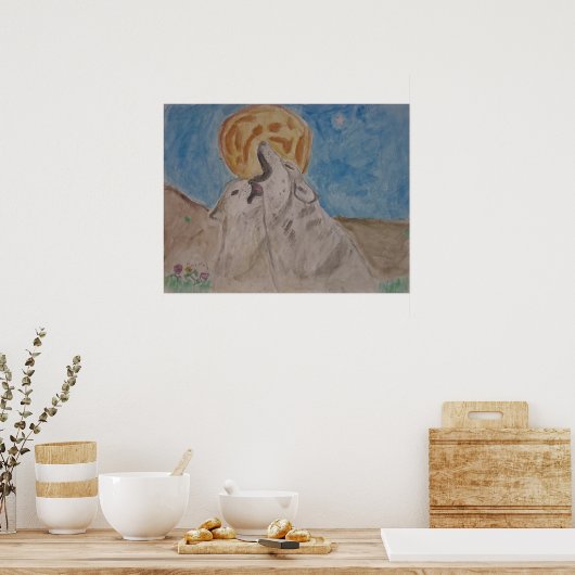 das Heulen Poster (Küche)