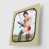 Das heutige Button für den Fang Quadratische Wanduhr (Winkel)