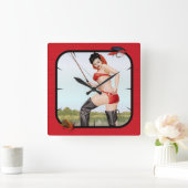 Das heutige Button für den Fang Quadratische Wanduhr (Zuhause)