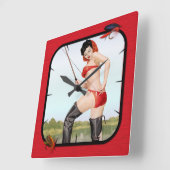 Das heutige Button für den Fang Quadratische Wanduhr (Winkel)