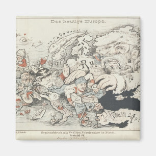 Das heutige Europa', 1887 Magnet