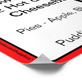 Das heutige Sonderposter - Speisen im Restaurant Poster (Ecke)