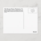 Das Hexagon-Haus im Fall Foliage Postkarte (Rückseite)