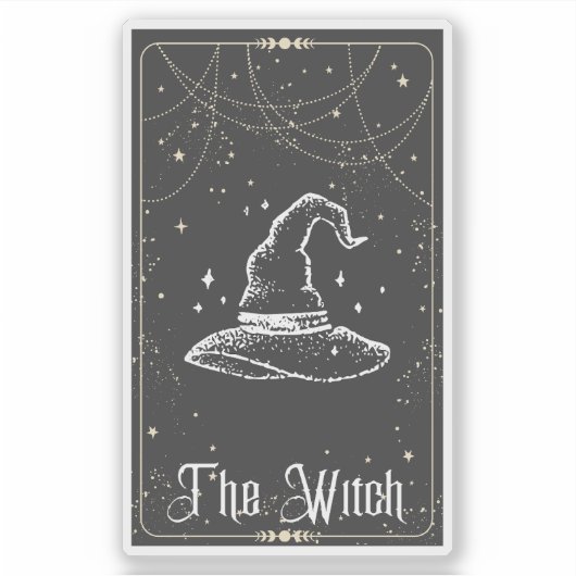 Das Hexenhut-Tarot Aufkleber (Vorderseite)