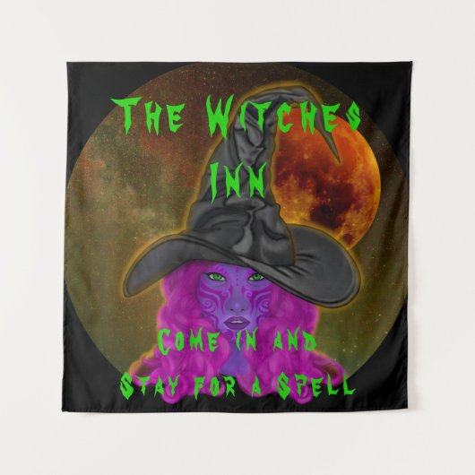 Das Hexeninnere Bleibe für eine Zauberhexe Wandteppich (Vorderseite)