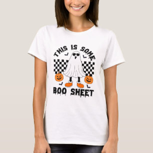 Das hier ist ein Boo-Blatt Cool Ghost Funny Hallow T-Shirt