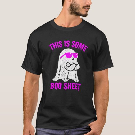 Das hier ist ein Boo Sheet Funny Halloween Ghost M T-Shirt (Vorderseite)