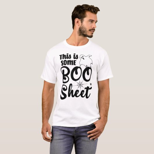 Das hier ist ein Boo Sheet Funny Halloween Ghost T-Shirt (Vorne ganz)