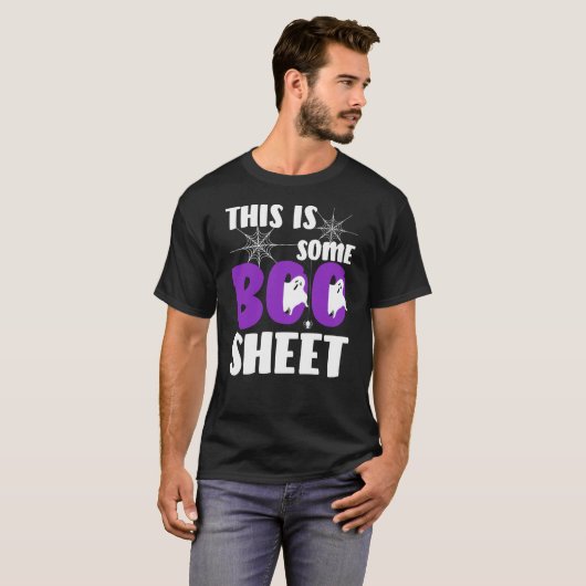 Das hier ist ein Boo Sheet Funny Halloween Ghost T-Shirt (Vorne ganz)