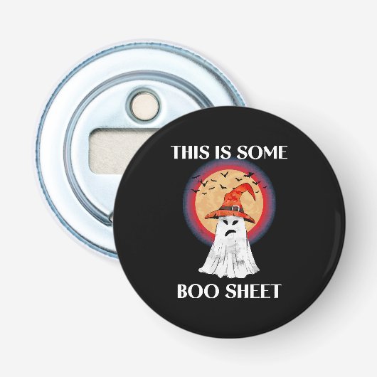 Das hier ist ein Boo Sheet Halloween Ghost Funny Flaschenöffner (Vorderseite)