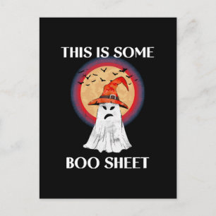 Das hier ist ein Boo Sheet Halloween Ghost Funny Postkarte