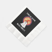 Das hier ist ein Boo Sheet Halloween Ghost Funny Serviette (Ecke)