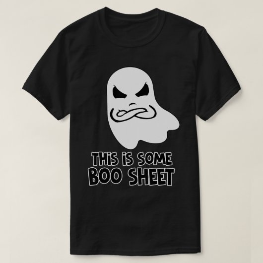 Das hier ist ein boo-Sheet Halloween T-Shirt (Design vorne)