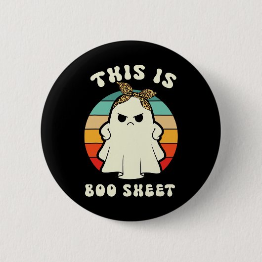 Das hier ist ein boo-Sheet Lazy Fun Halloween-Kost Button (Vorderseite)