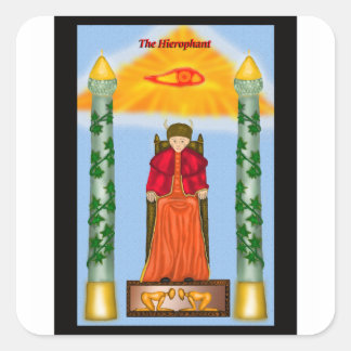 Das Hierophant-Aufkleber Quadratischer Aufkleber