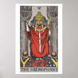 Das Hierophant Tarot Card Poster