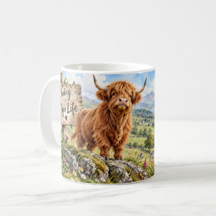 Das Highland-Rind im Luxusleben Kaffeetasse