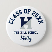 Das Hill School Button Logo ist Personalisiert (Vorderseite)
