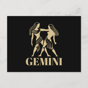 Das Himmelsastrologie Horoskop Gemini Zeichen Postkarte