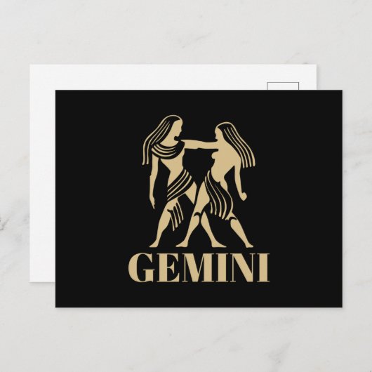 Das Himmelsastrologie Horoskop Gemini Zeichen Postkarte (Vorne/Hinten)