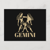 Das Himmelsastrologie Horoskop Gemini Zeichen Postkarte (Vorderseite)