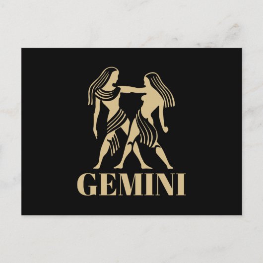 Das Himmelsastrologie Horoskop Gemini Zeichen Postkarte (Vorderseite)
