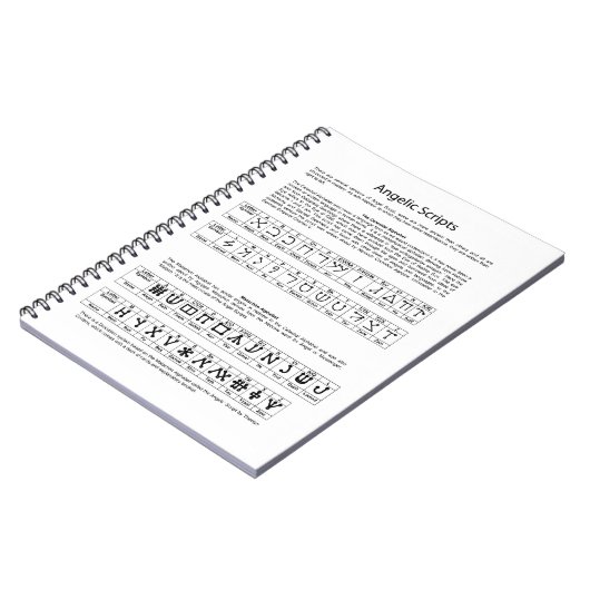 Das himmlisches Alphabet-himmlische Notizblock (Linke Seite)