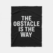 Das Hindernis ist der Weg. Geschichtliches Zitat, Fleecedecke (Vorderseite)