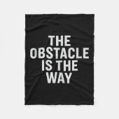 Das Hindernis ist der Weg. Geschichtliches Zitat, Fleecedecke (Vorderseite)