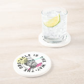 Das Hindernis ist der Weg - Zitat von Marcus Aurel Getränkeuntersetzer (Seite)