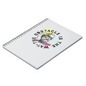 Das Hindernis ist der Weg - Zitat von Marcus Aurel Notizblock (Linke Seite)