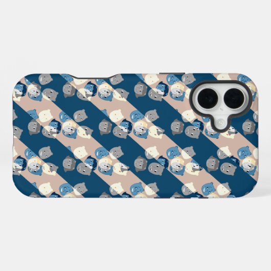 Das Hintergrundmuster der Sbuirrels iPhone Hülle (Rückseite (Horizontal))