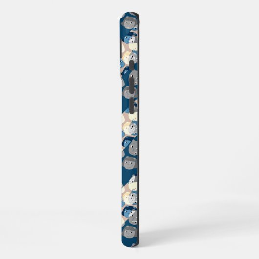 Das Hintergrundmuster der Sbuirrels iPhone Hülle (Linke Seite)