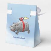 Das Hippo mit einem Jetpack Geschenkschachtel (Rückseite)