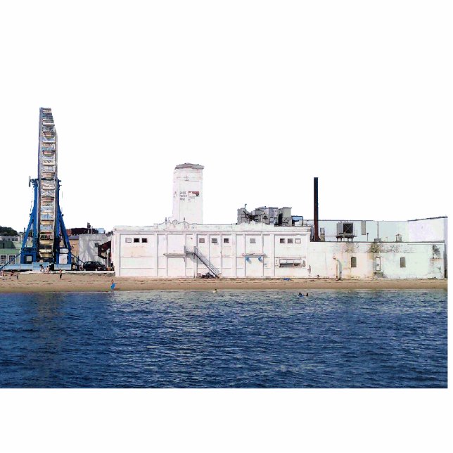 Das historische Birdseye Gebäude Freistehende Fotoskulptur (Vorne)