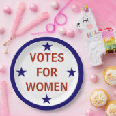 Das historische Button der Wahl für Frauen Pappteller (Party)