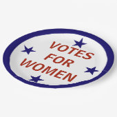 Das historische Button der Wahl für Frauen Pappteller (Schrägansicht)