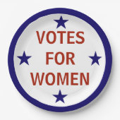 Das historische Button der Wahl für Frauen Pappteller (Vorderseite)