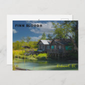 Das historische Fischerdorf Finn Slough Postkarte (Vorne/Hinten)