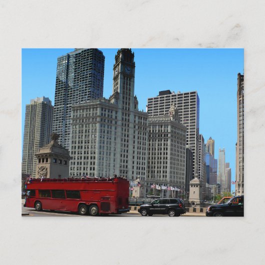 Das historische Wrigley-Gebäude Postkarte (Vorderseite)